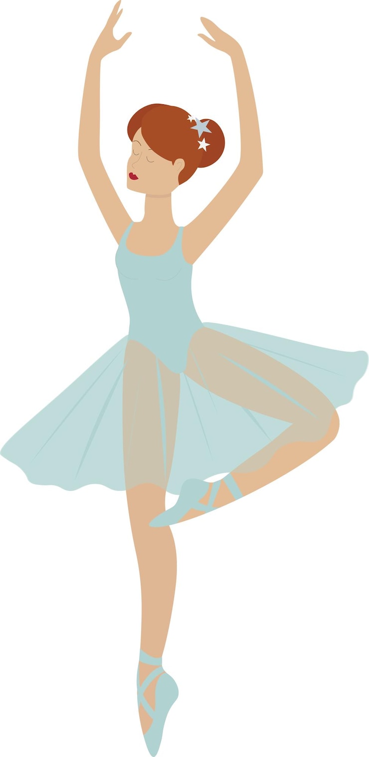 Vector vector illustration of ballerina in nutcracker ballet