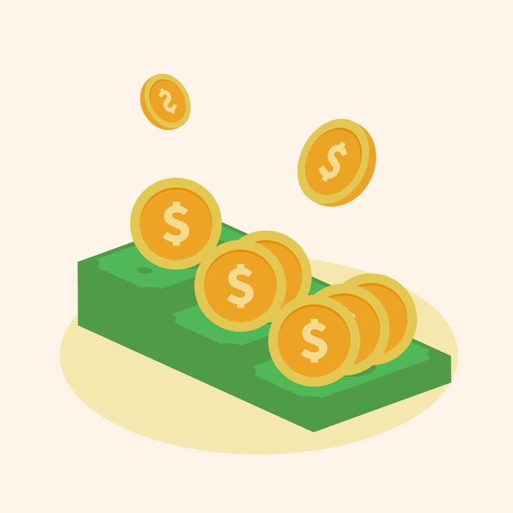 vector illustration of bank money