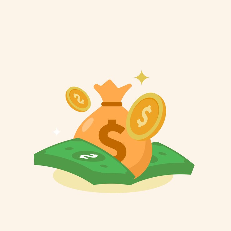 vector illustration of bank money