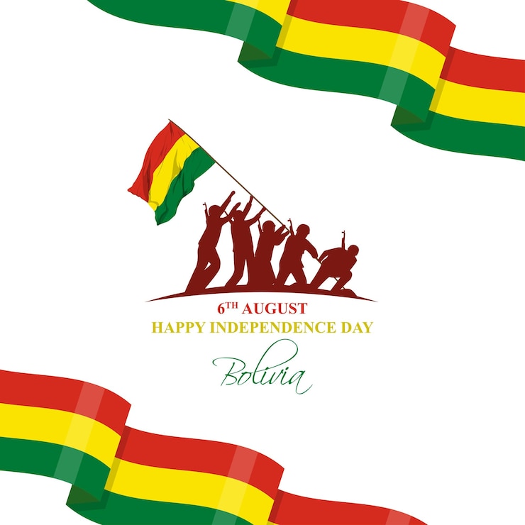 Vector vector illustration of bolivia independence day social media feed template