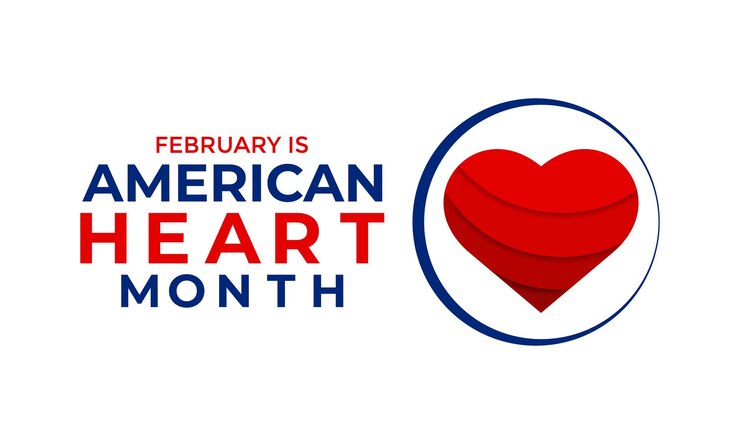 vector illustration of february is american heart monthFor banner flyer poster design template