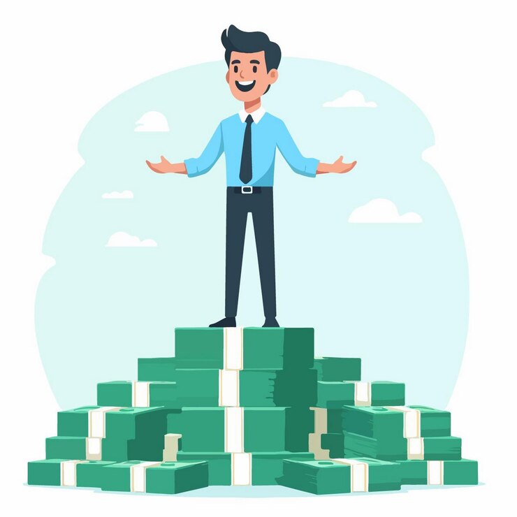 Vector vector illustration of finance in flat design style