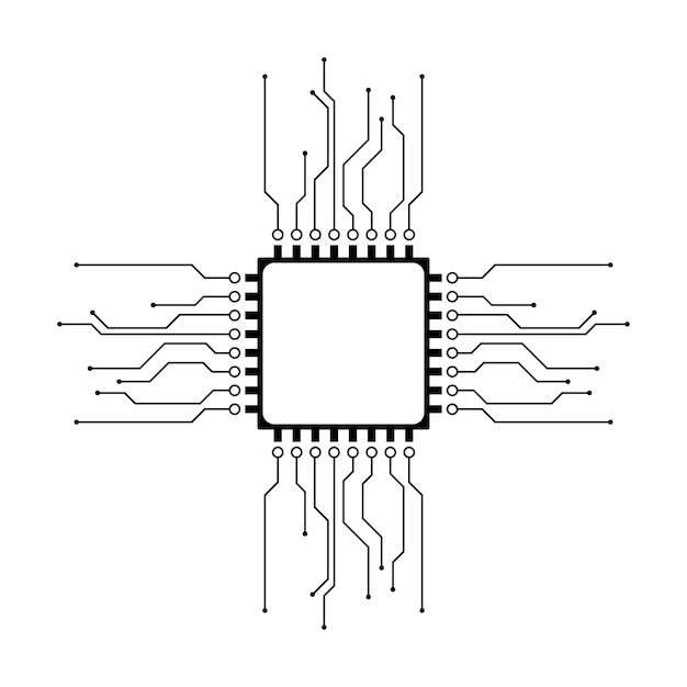 Vector illustration of Linear Microcircuit