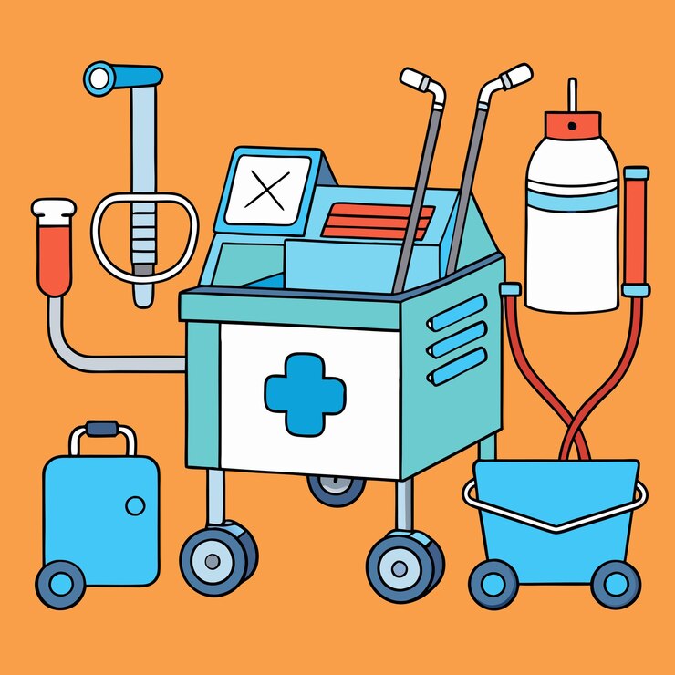 Vector vector illustration of medical equipment