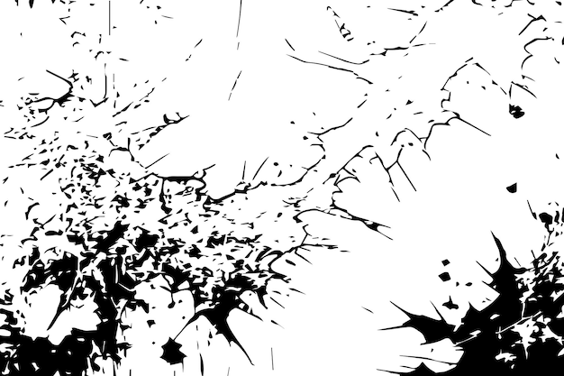 vector illustration of monochrome abstract distressed overlay grunge texture on a white background