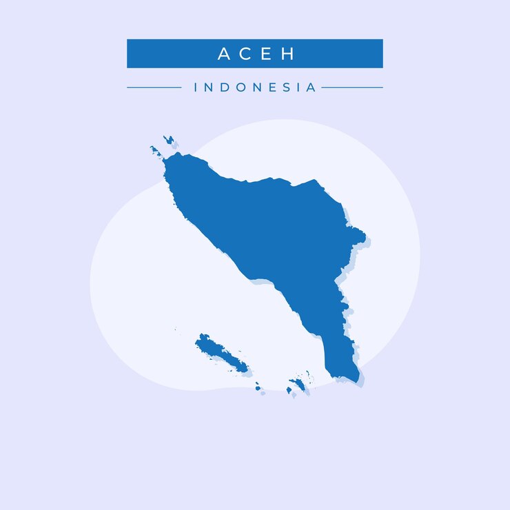 Vector illustration vector of Aceh map Indonesia