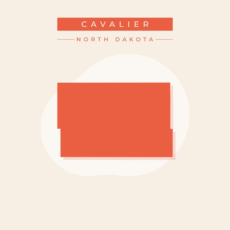 Vector vector illustration vector of cavalier map north dakota