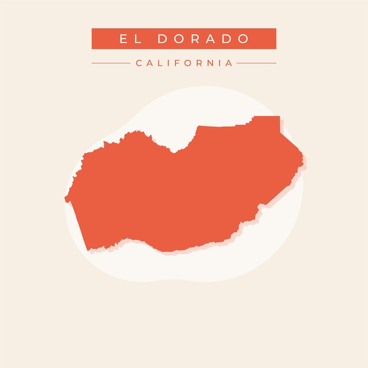 Vector vector illustration vector of el dorado map california