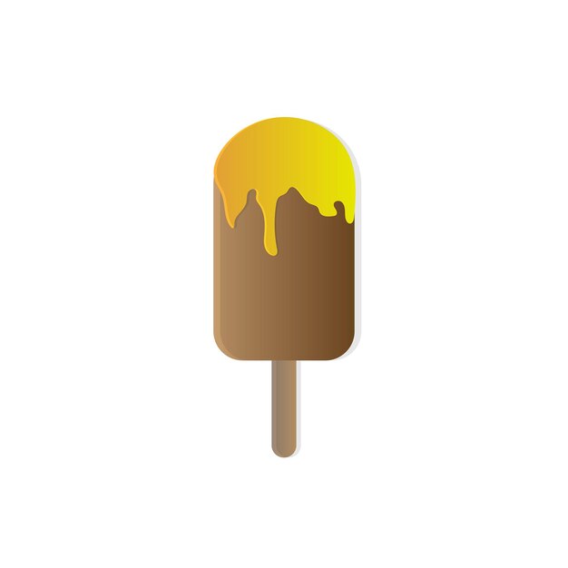Vector image of ice cream on a stick