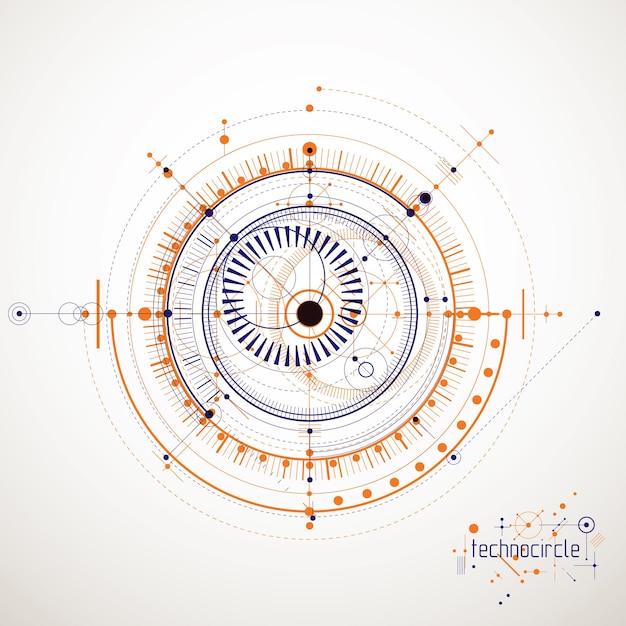 vector industrial and engineering background, future technical plan. abstract blueprint of mechanism, mechanical scheme.