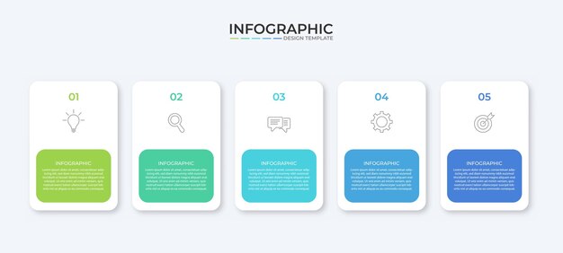 Vector Infographic label design template with icons and 5 options or steps