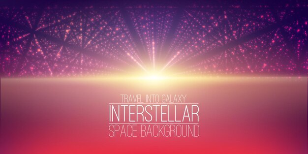 vector interstellar space background cosmic galaxy illustration background with nebula stardust and