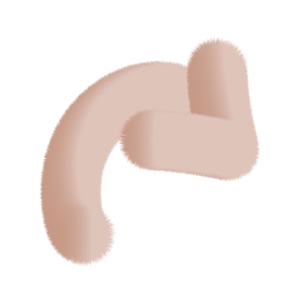 Vector isolated 3d fur simple shape 3d arrow with gradient