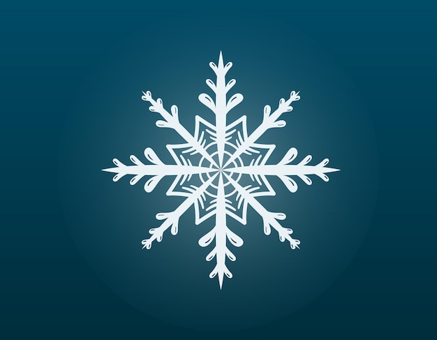 vector isolated shining winter snowflake