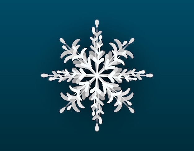 vector isolated shining winter snowflake