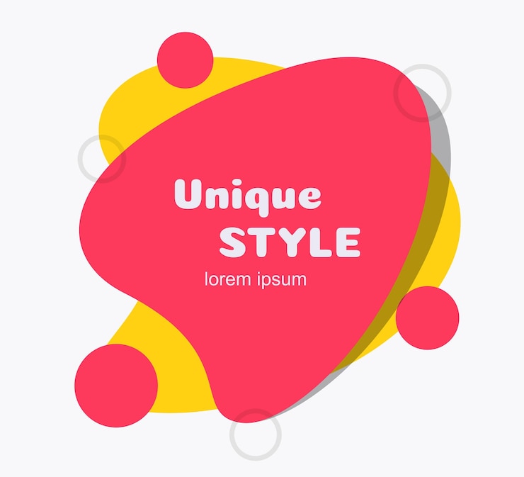 Vector vector liquid banner flat style minimal futuristic shape for banner