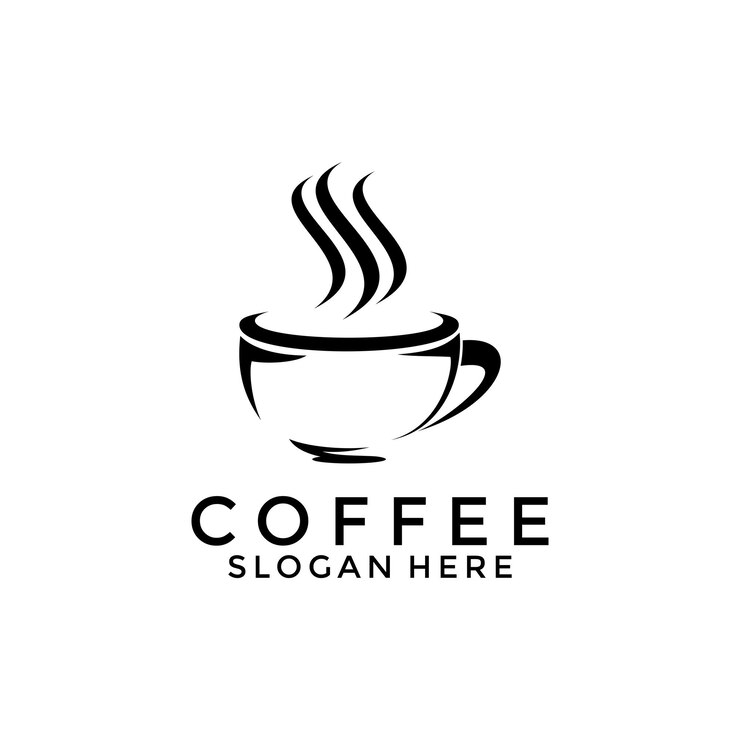 Vector logo Cangkir Kopi Inspirasi Desain Logo Kafe Kedai Kopi Templat Vektor