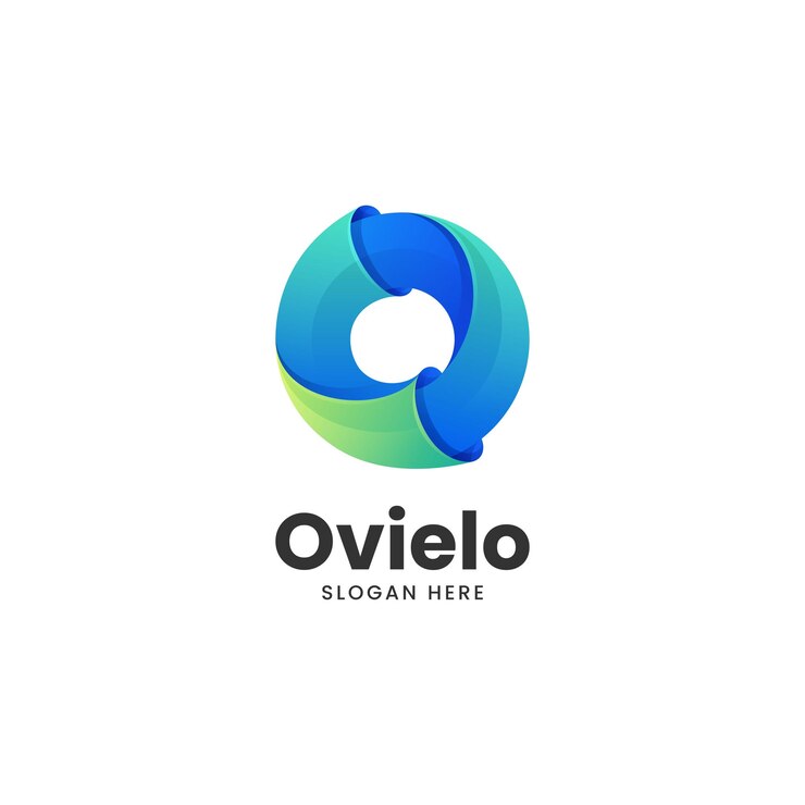 Vector Logo Illustration Letter O Gradient Colorful Style