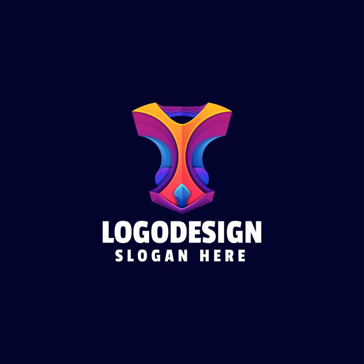 Vector vector logo illustration titan gradient colorful style