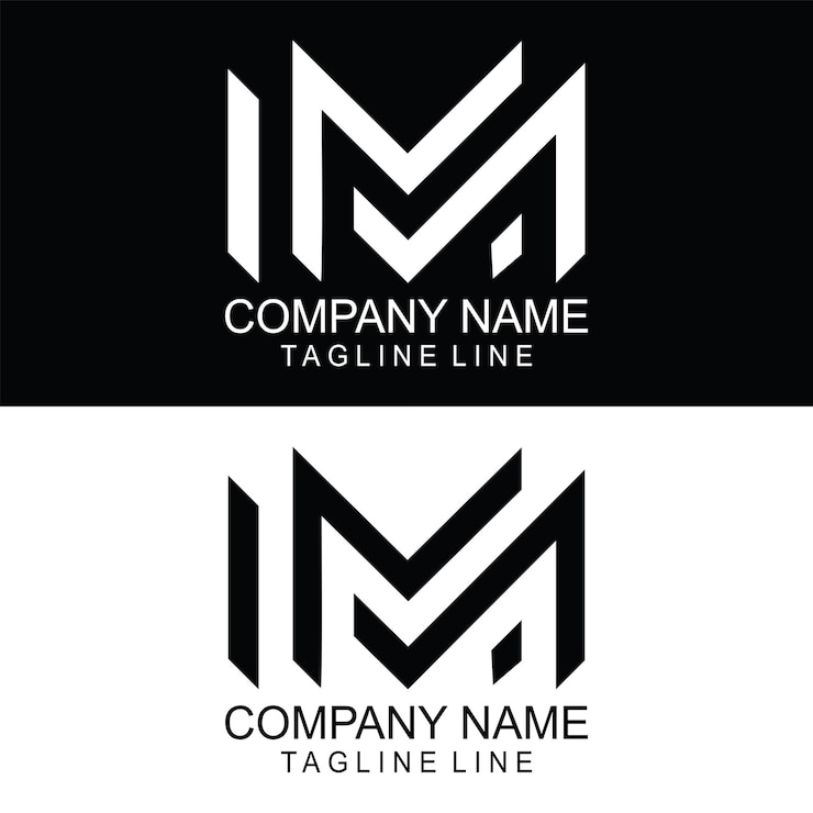 Vector luxury m m logo design vector image