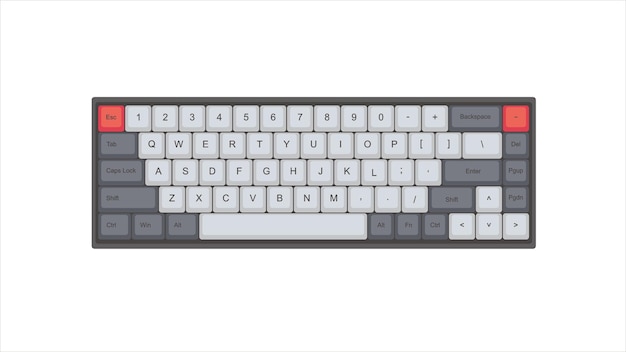 vector mechanical keyboard gaming with retro vintage pbt keycaps 68 layout