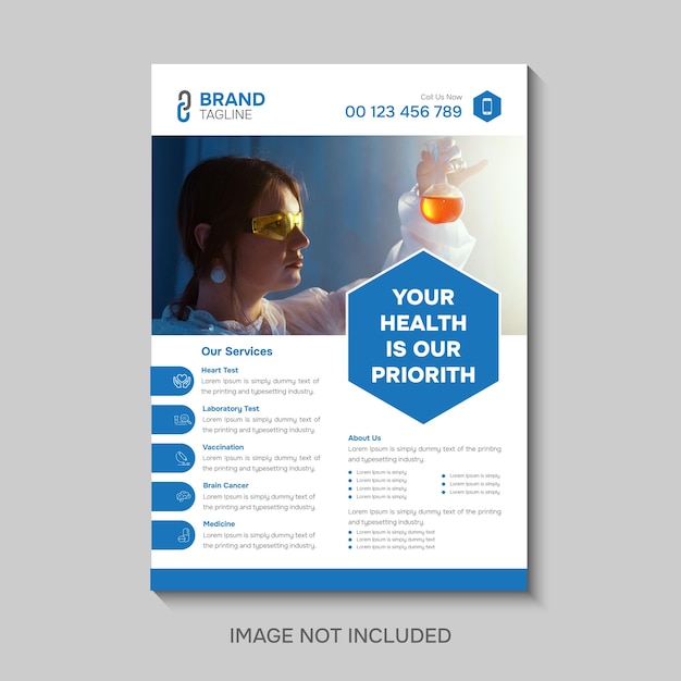 Vector medical flyer template design