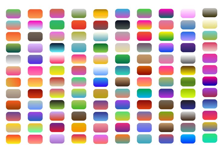 Vector vector mega set collection colorful soft pastel gradients palettes combinations swatches