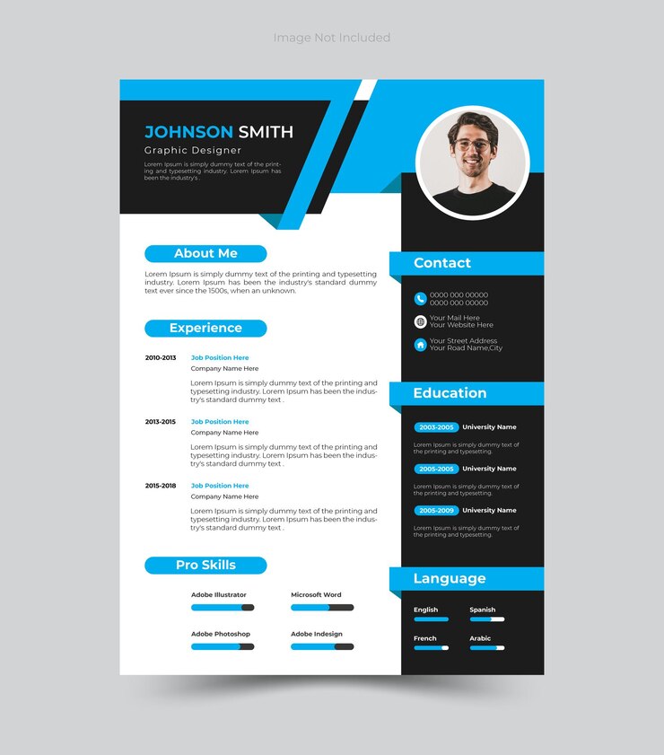 Vector vector minimalist cv template
