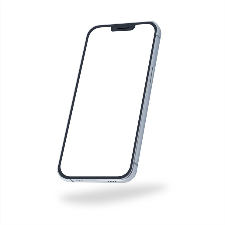 Vector Mobile Smartphone Phone Mockup Isolated on White Background