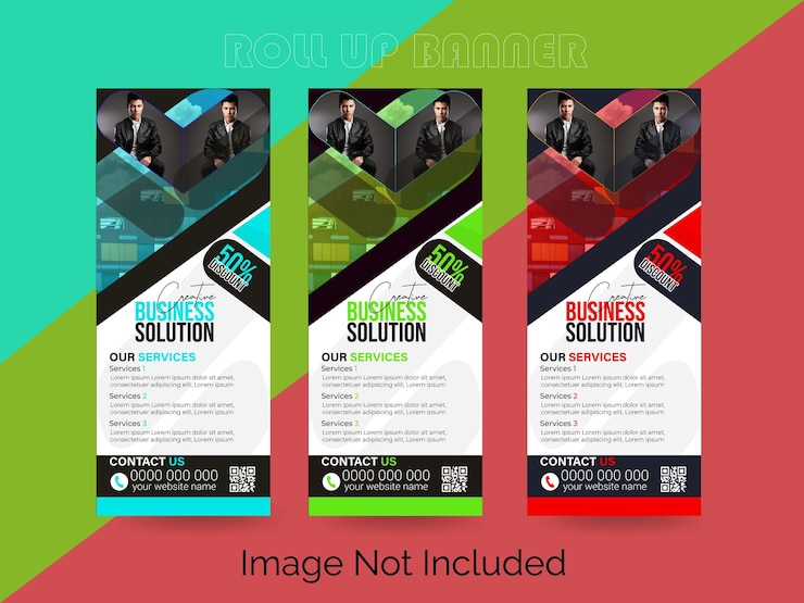 Vector vector modern business rack card or dl flyer design templates