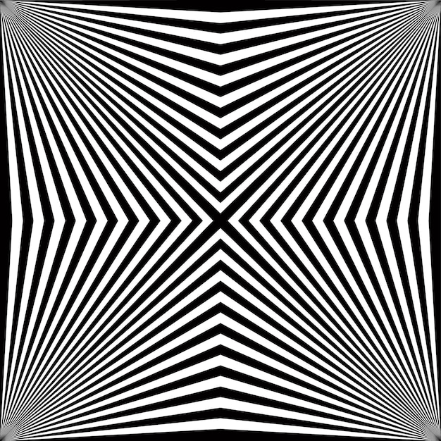 vector of an optical illusion background. black and white a hypnotic 3d wave background.