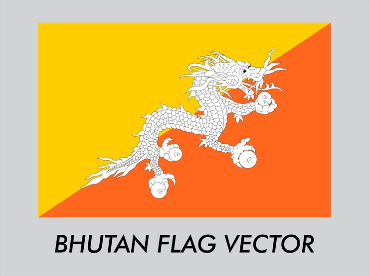 Vector of Bhutan Flag