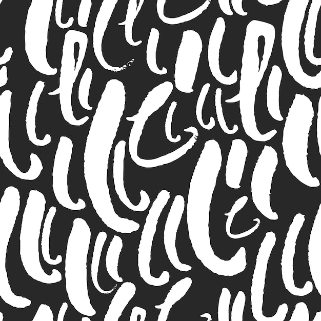 vector pattern with calligraphy letters l