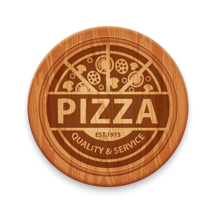 Vector pizza restaurant label