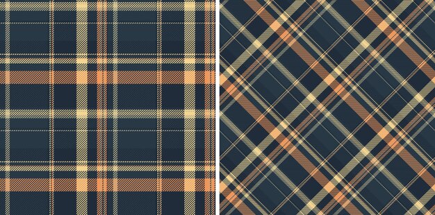 Vector plaid textile of seamless texture pattern with a fabric tartan check background Set in trendy colors Stylish picture ideas for fashion inspiration