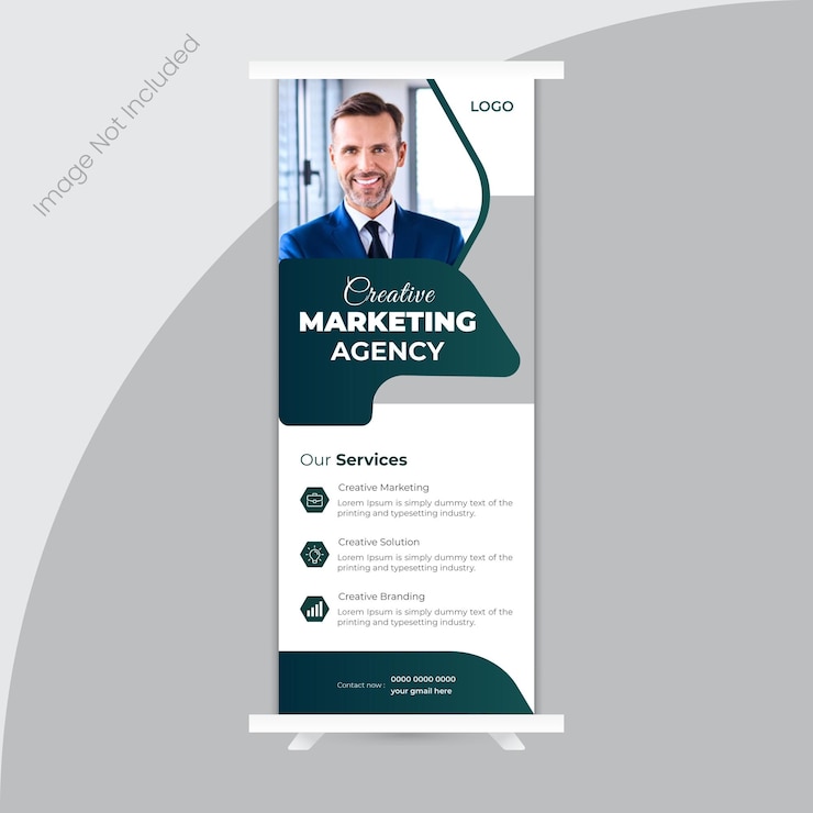 Vector roll up banner design
