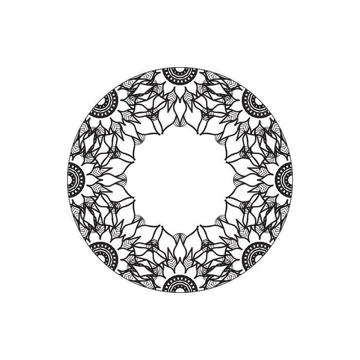 Vector round abstract circle Mandala style
