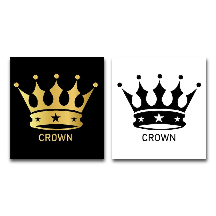 Vector royal logo design with crown shape