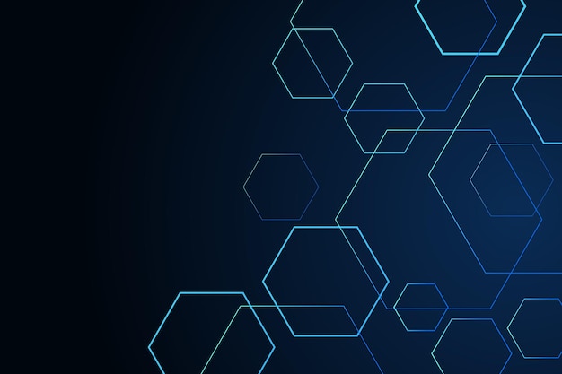 vector scifi hexagonal futuristic pattern innovation future technology background