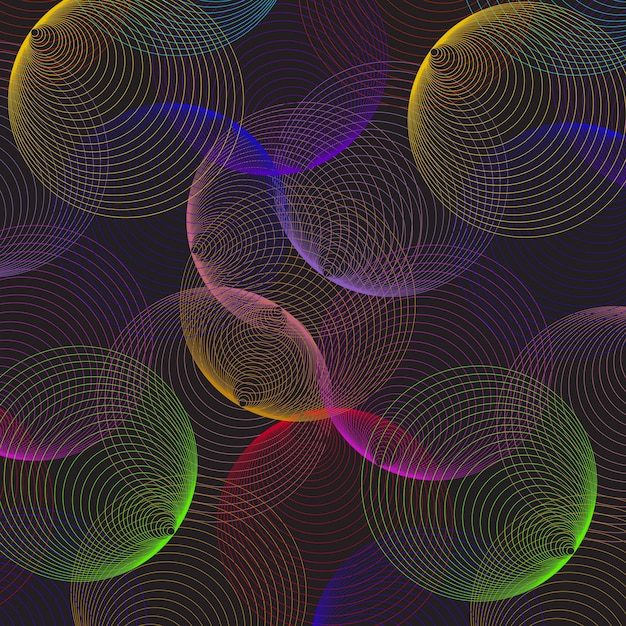 vector seamless geometric round shape pattern design
