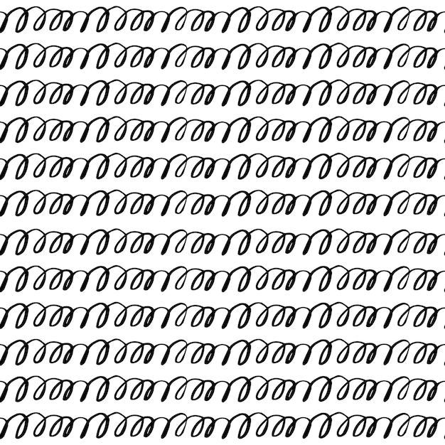 Vector seamless pattern Abstract modern doodle spiral shapes Simple geometric pattern