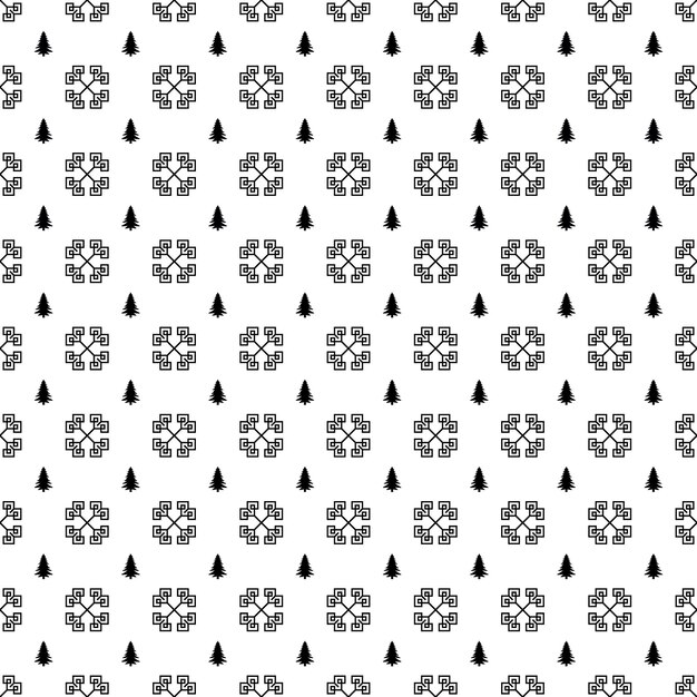 Vector seamless Tree pattern EPS. Modern stylish texture Black  Tree Pattern