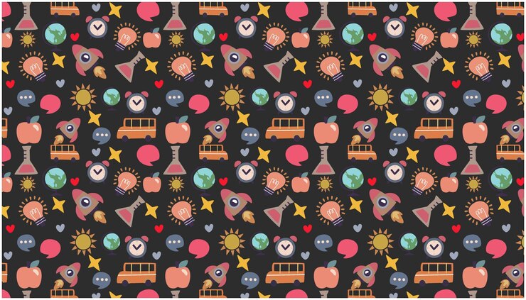 Vector Seamless Unique Kids Pattern Design