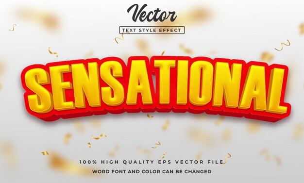 vector sensational 3d style text effect