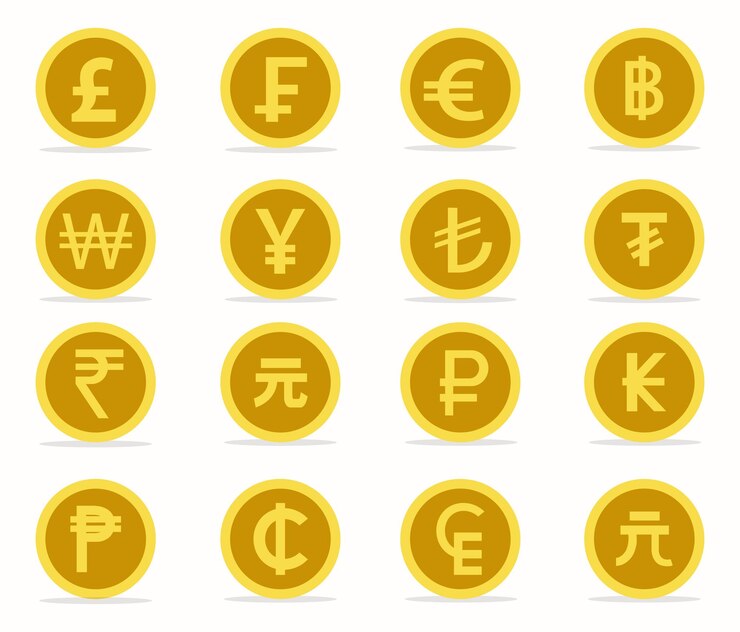 Vector vector set of currency symbols icon