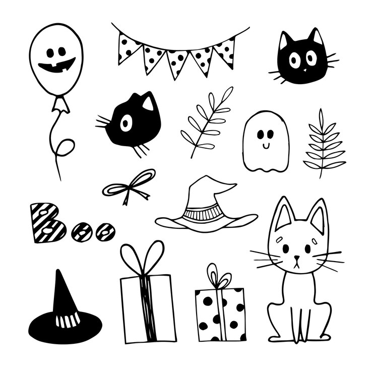 Vector vector set of halloween clipart