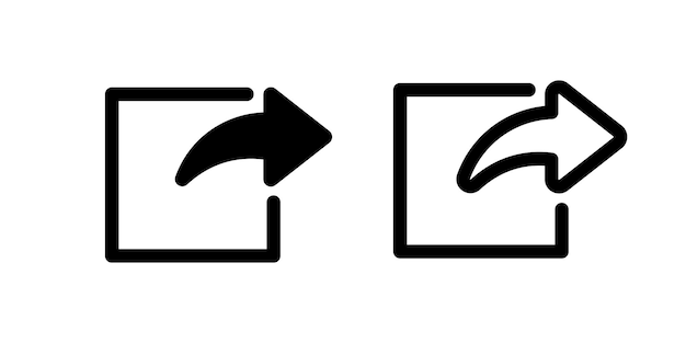 Vector Share Icons on White Background