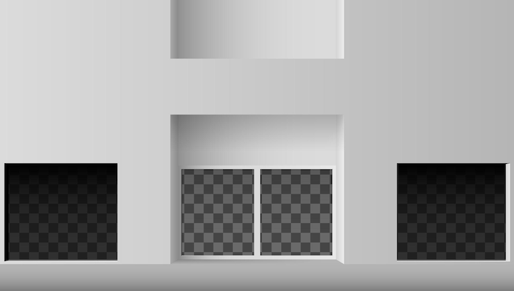 Vector vector shop or boutique store with windows