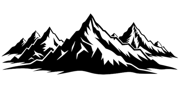 vector silhouette Mountains