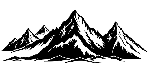 vector silhouette Mountains